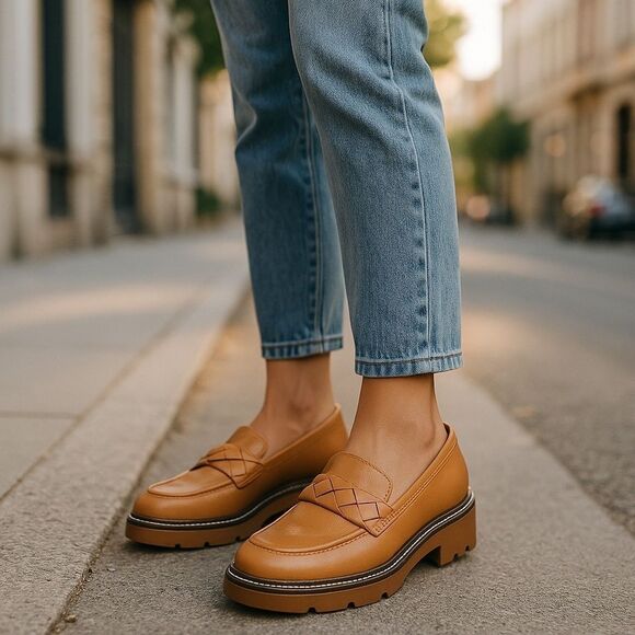 Nordstrom Tan Leather Loafers - Picture 2 of 9
